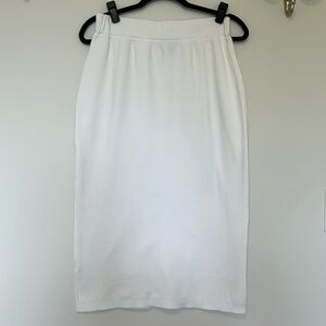 Massimo Dutti Off White Knit Skirt -Large